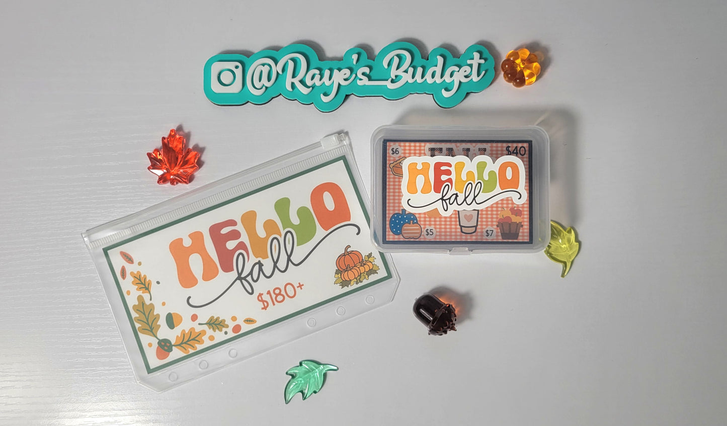 Hello Fall Mini Savings Box Challenge - Save $180+